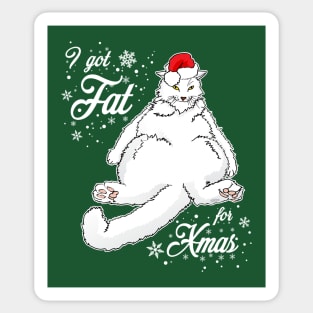 What did you get for X'mas? White Cat Sticker